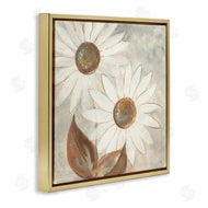 Chris Paschke | White Neutral Daisy Florals Vintage Charm