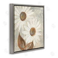 Chris Paschke | White Neutral Daisy Florals Vintage Charm