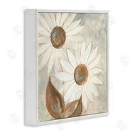 Chris Paschke | White Neutral Daisy Florals Vintage Charm