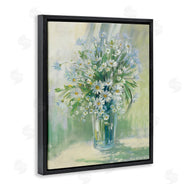 Carol Rowan | Sunlit Bouquet of Daisies Blue Green Pastels