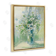 Carol Rowan | Sunlit Bouquet of Daisies Blue Green Pastels