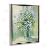 Carol Rowan | Sunlit Bouquet of Daisies Blue Green Pastels