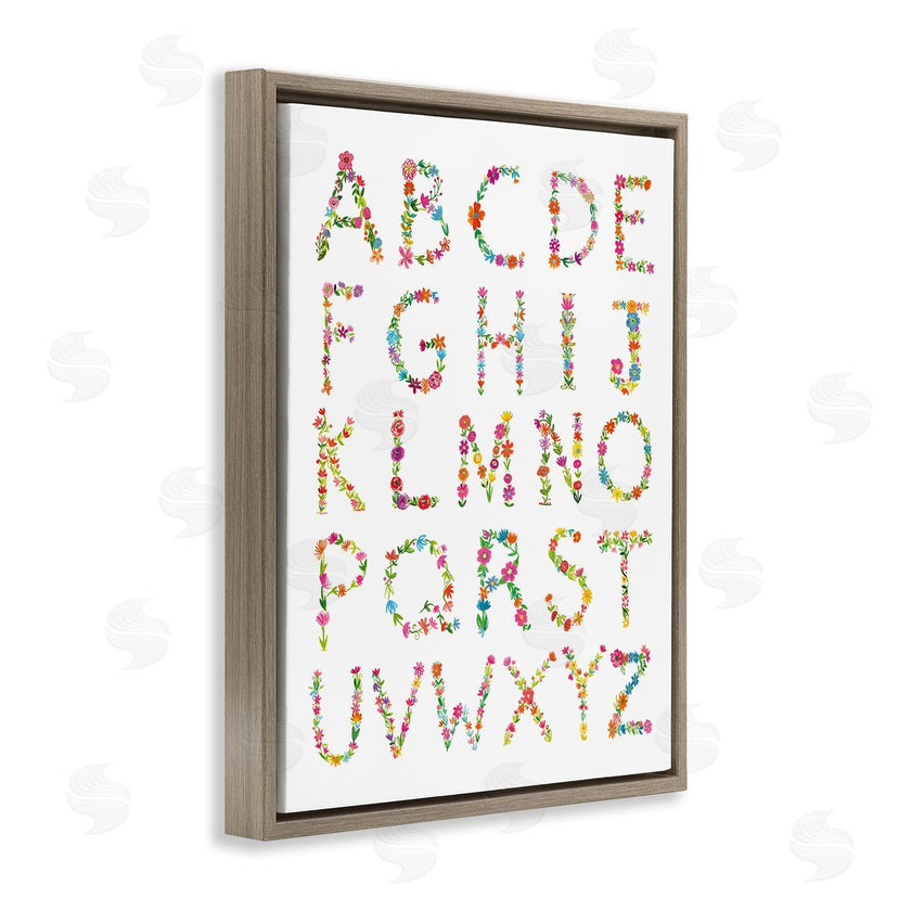 Farida Zaman | Floral Pattern Alphabet Soft Chic Typography
