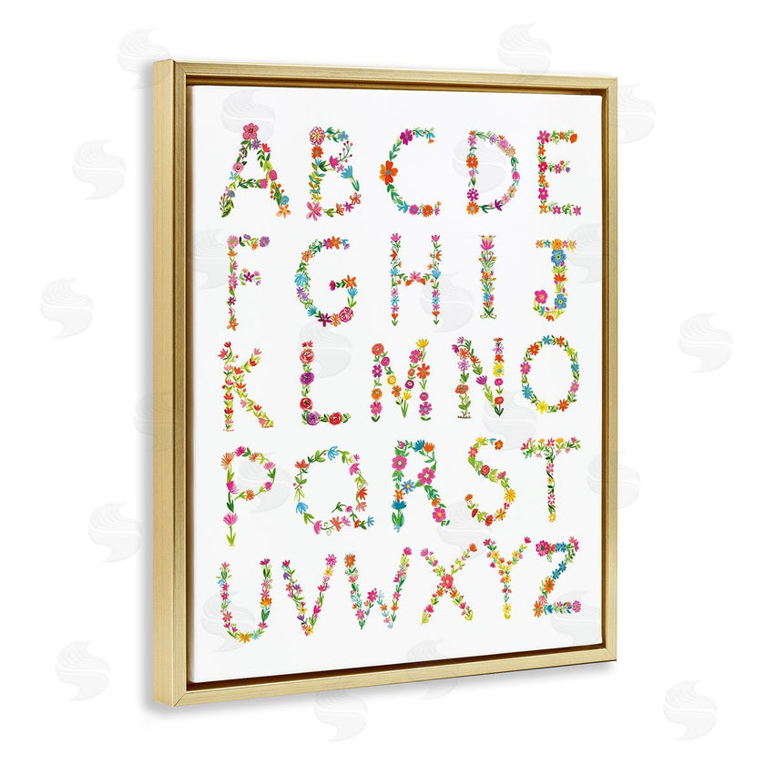 Farida Zaman | Floral Pattern Alphabet Soft Chic Typography