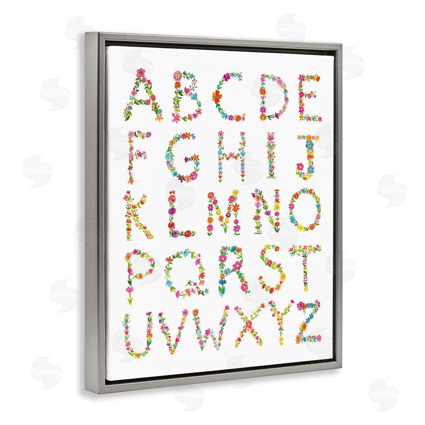 Farida Zaman | Floral Pattern Alphabet Soft Chic Typography