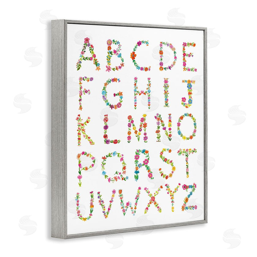 Farida Zaman | Floral Pattern Alphabet Soft Chic Typography