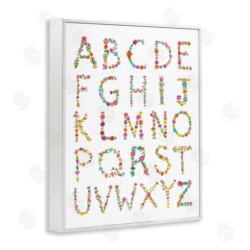 Farida Zaman | Floral Pattern Alphabet Soft Chic Typography
