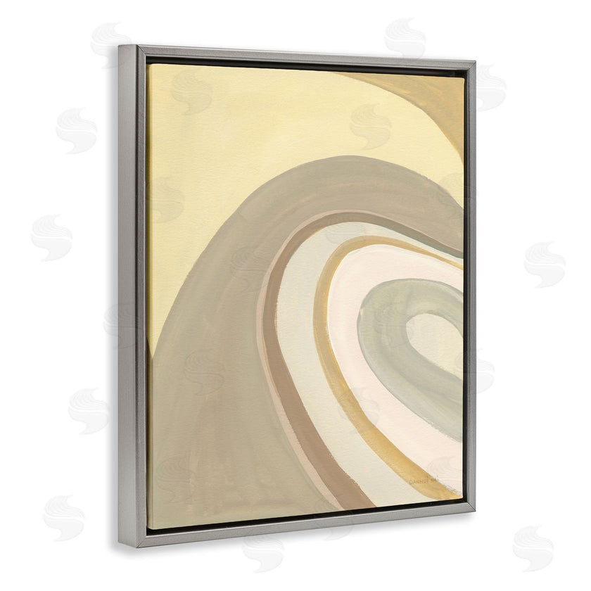 Danhui Nai | Organic Grooved Abstraction Neutral Brown Yellow