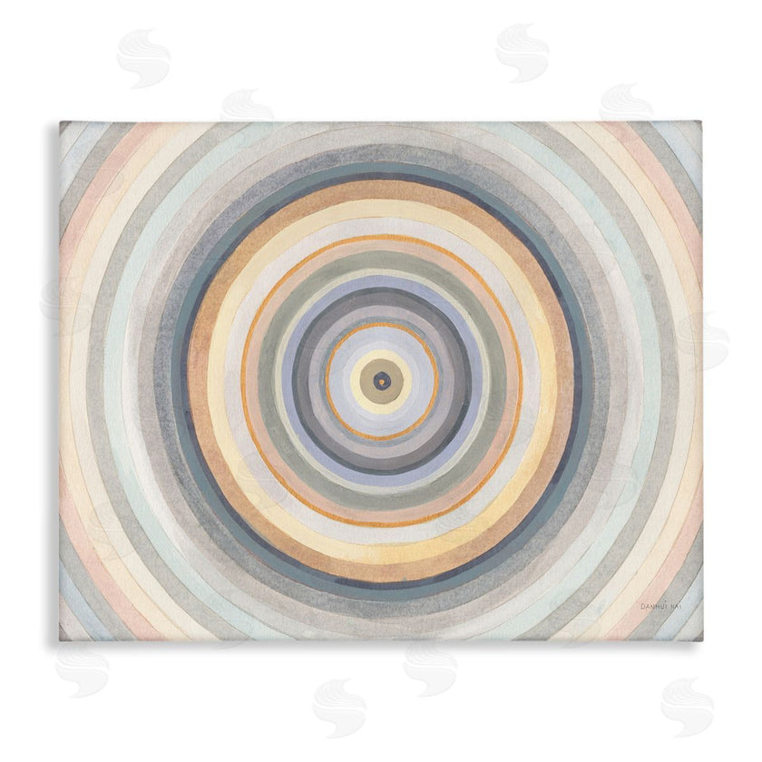 Danhui Nai | Cool Tone Circular Rings Abstract Layered Shapes