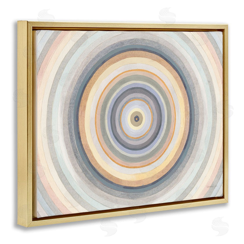 Danhui Nai | Cool Tone Circular Rings Abstract Layered Shapes