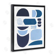 Courtney Prahl | Collage of Blue Abstract Shapes Tonal Pattern