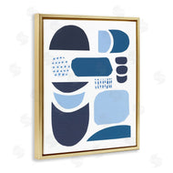 Courtney Prahl | Collage of Blue Abstract Shapes Tonal Pattern