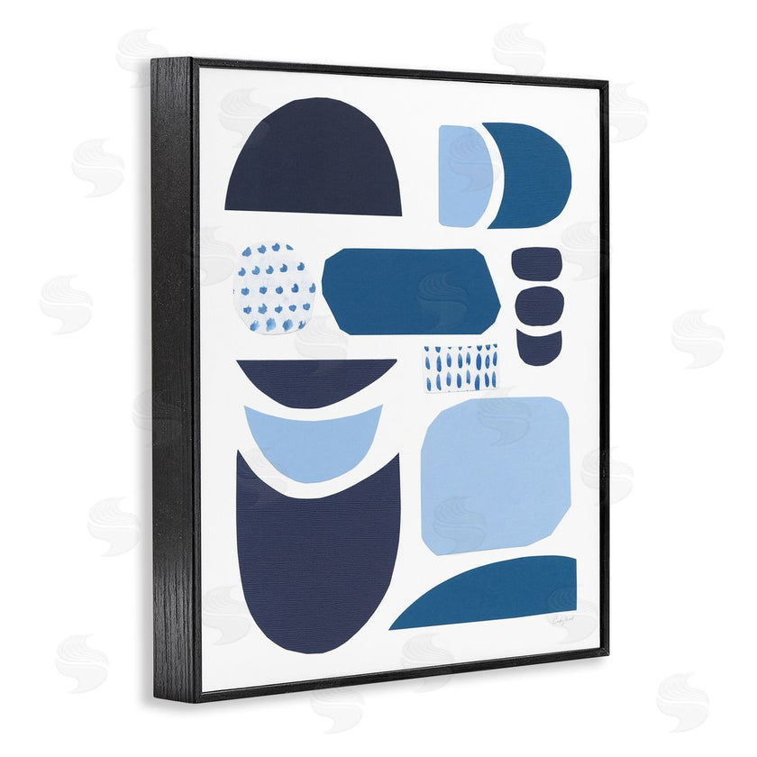 Courtney Prahl | Collage of Blue Abstract Shapes Tonal Pattern