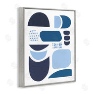 Courtney Prahl | Collage of Blue Abstract Shapes Tonal Pattern