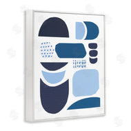 Courtney Prahl | Collage of Blue Abstract Shapes Tonal Pattern