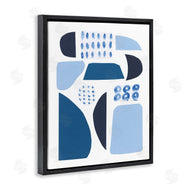 Courtney Prahl | Shades of Blue Abstract Shapes Collage Design