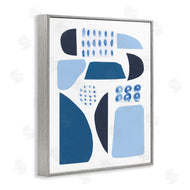 Courtney Prahl | Shades of Blue Abstract Shapes Collage Design