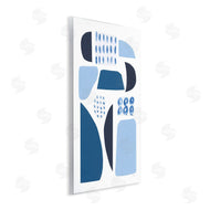 Courtney Prahl | Shades of Blue Abstract Shapes Collage Design