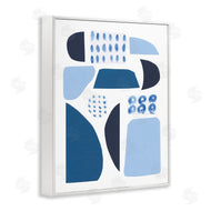 Courtney Prahl | Shades of Blue Abstract Shapes Collage Design