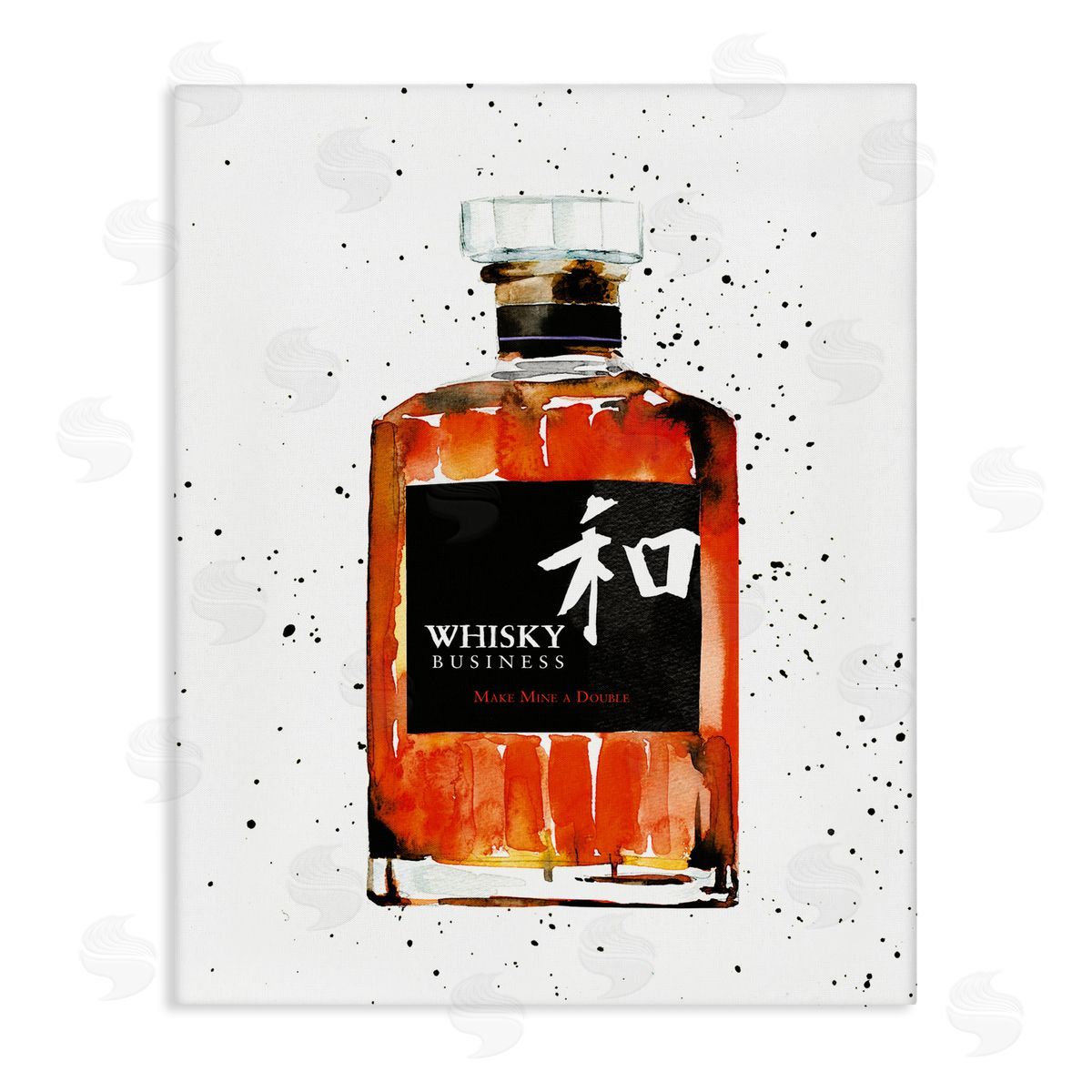 Whisky Business Quote Canvas Wall Art, Home Decor by Mercedes Lopez Charro