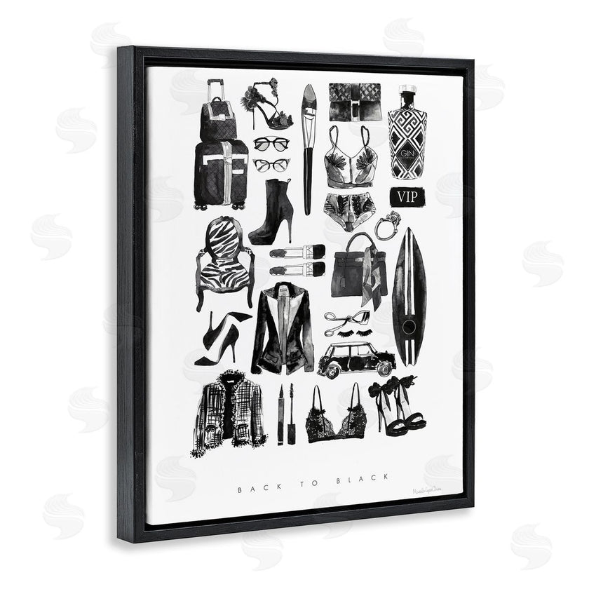 Mercedes Lopez Charro | Back to Black Quote Glam Fashion Mood Board