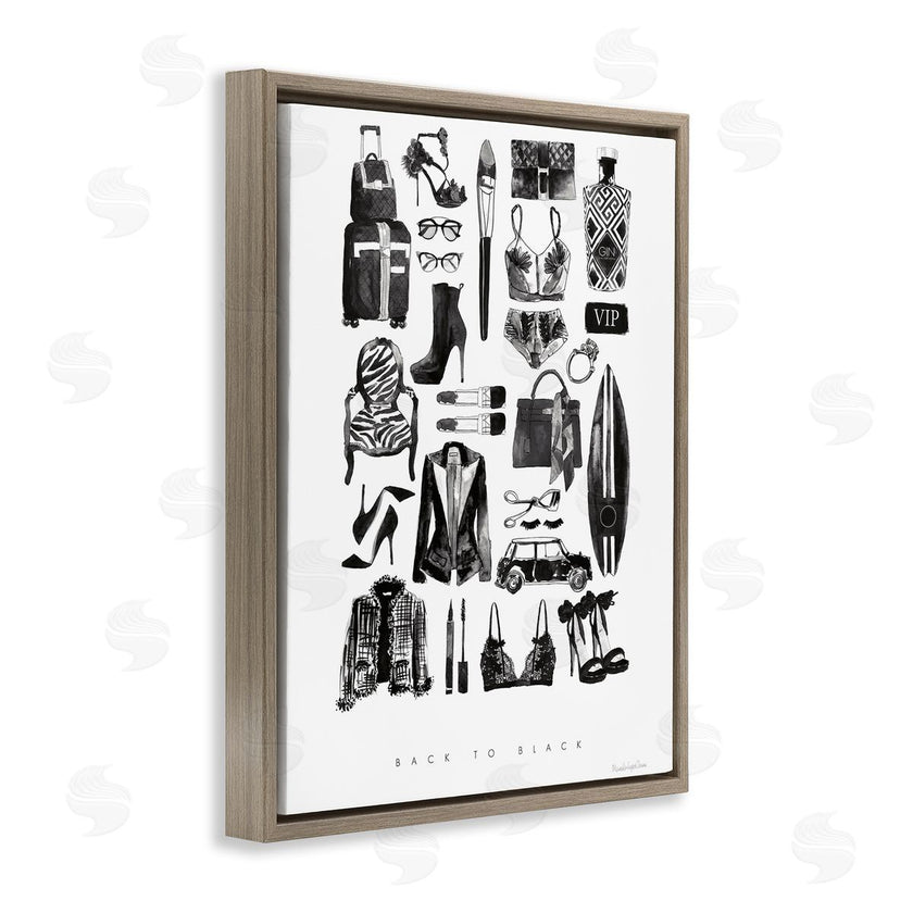 Mercedes Lopez Charro | Back to Black Quote Glam Fashion Mood Board