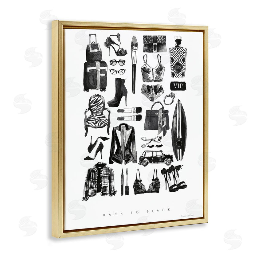 Mercedes Lopez Charro | Back to Black Quote Glam Fashion Mood Board