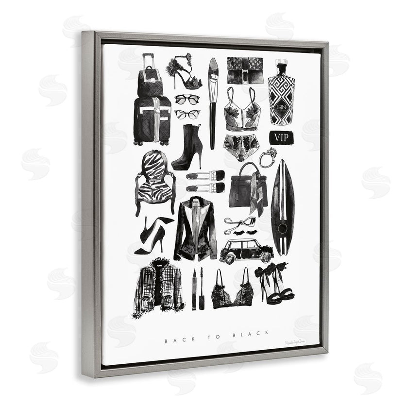 Mercedes Lopez Charro | Back to Black Quote Glam Fashion Mood Board