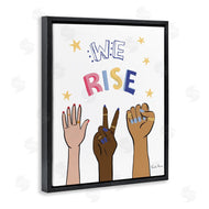 Farida Zaman | We Rise Phrase Playful Text Female Hands Raised