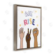 Farida Zaman | We Rise Phrase Playful Text Female Hands Raised