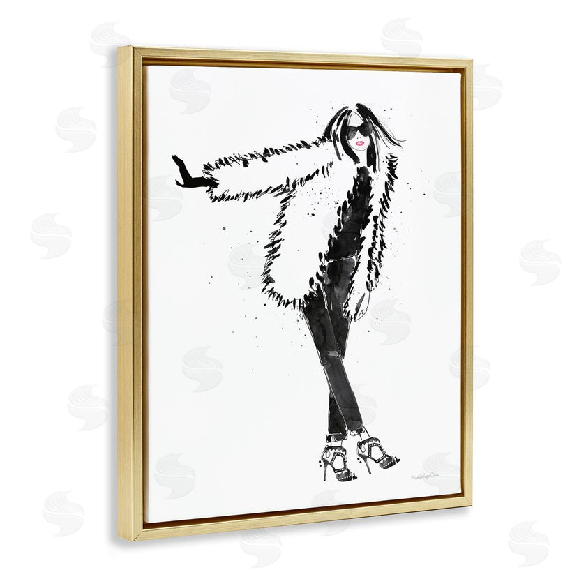 Mercedes Lopez Charro | Luxurious Fashionista Sassy Glam Pose Fur Coat