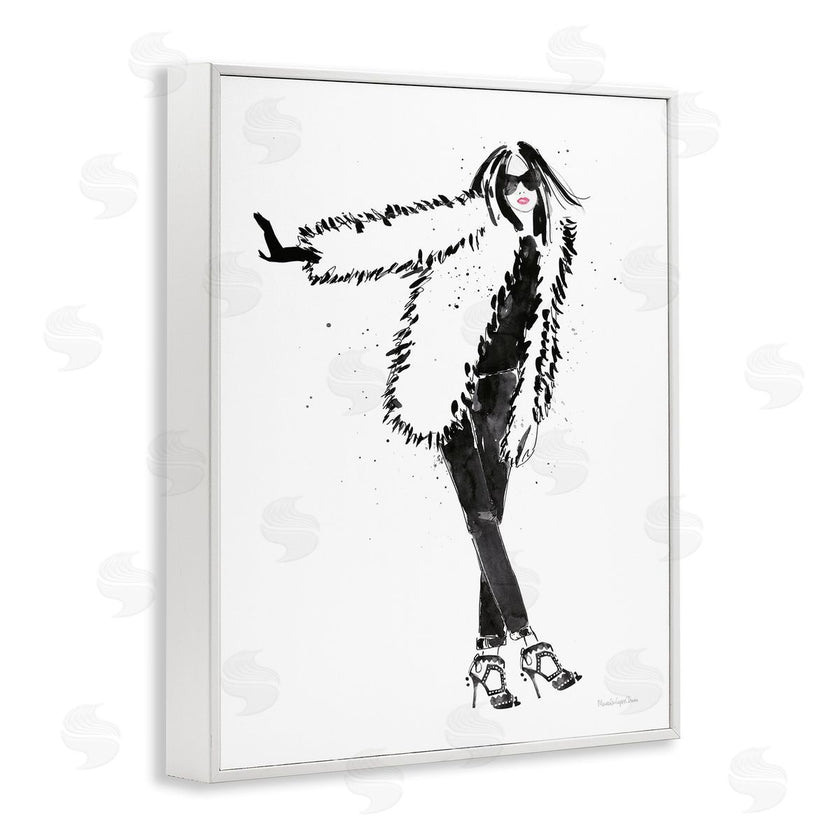 Mercedes Lopez Charro | Luxurious Fashionista Sassy Glam Pose Fur Coat