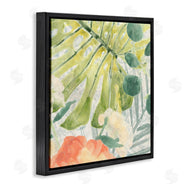 June Erica Vess | Green Palm Leaves Layered Abstraction Tropical Floral