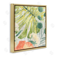 June Erica Vess | Green Palm Leaves Layered Abstraction Tropical Floral