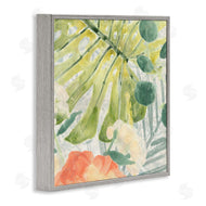 June Erica Vess | Green Palm Leaves Layered Abstraction Tropical Floral