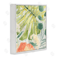 June Erica Vess | Green Palm Leaves Layered Abstraction Tropical Floral