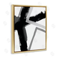 June Erica Vess | Bold Angle Abstract Design Black Grey Lines