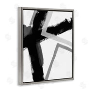 June Erica Vess | Bold Angle Abstract Design Black Grey Lines