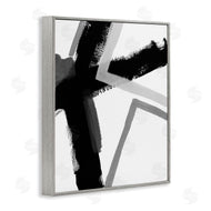 June Erica Vess | Bold Angle Abstract Design Black Grey Lines