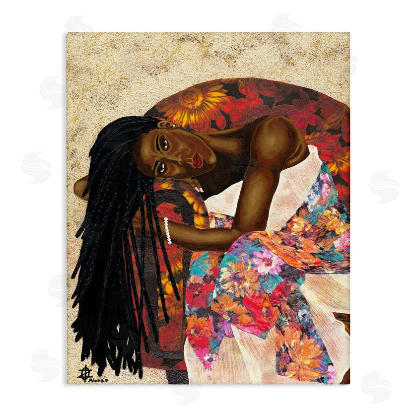 Alonzo Saunders | Female with Tropical Print Dress Glam Fashion
