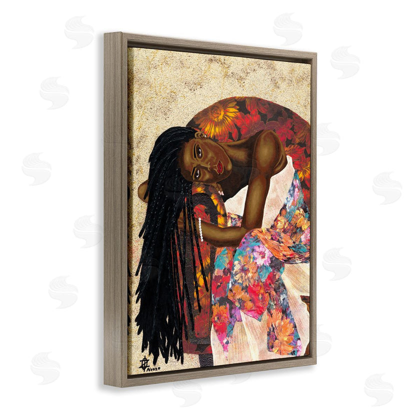 Alonzo Saunders | Female with Tropical Print Dress Glam Fashion