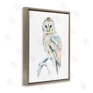 Annie Warren | Winter Artic Owl Portrait Perched on Tree Branch