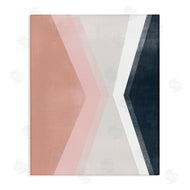 June Erica Vess | Asymmetrical Angles Mirrored Pink Blue Shape Abstraction