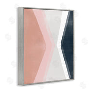 June Erica Vess | Asymmetrical Angles Mirrored Pink Blue Shape Abstraction