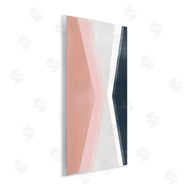 June Erica Vess | Asymmetrical Angles Mirrored Pink Blue Shape Abstraction
