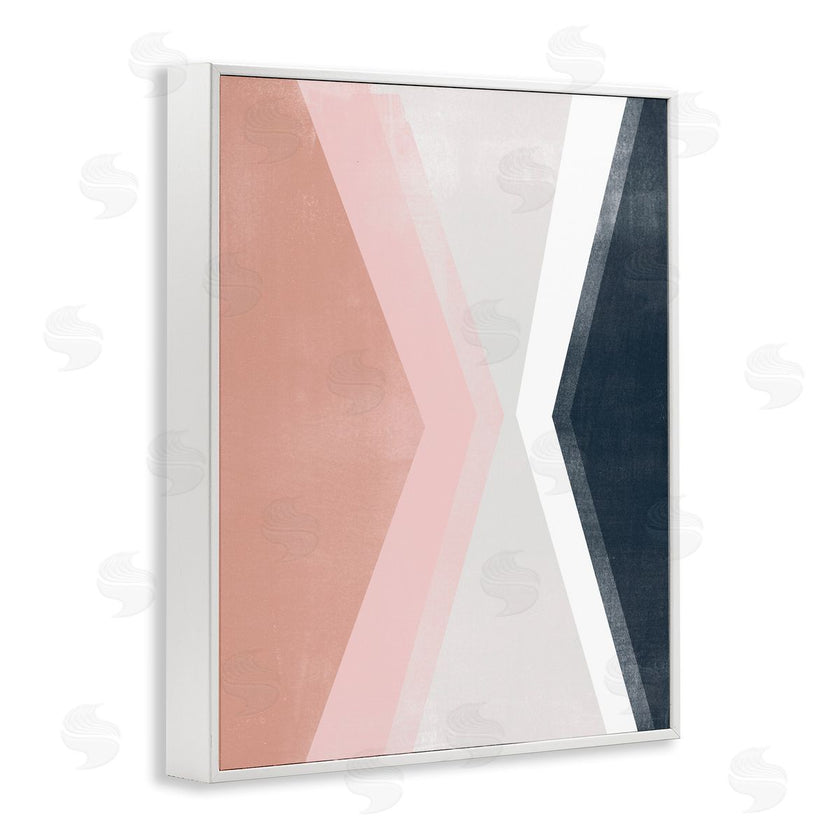 June Erica Vess | Asymmetrical Angles Mirrored Pink Blue Shape Abstraction