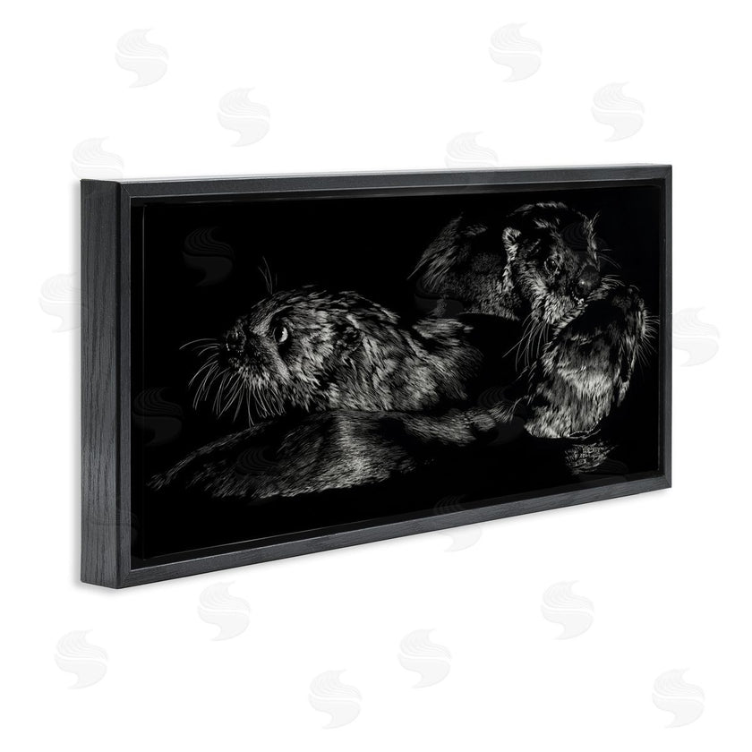 Julie T. Chapman | Otter Pair Minimal Photograph Black and White