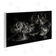 Julie T. Chapman | Otter Pair Minimal Photograph Black and White
