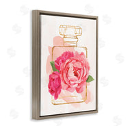 Annie Warren | Golden Perfume Bottle Glam Pink Floral Bloom