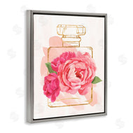 Annie Warren | Golden Perfume Bottle Glam Pink Floral Bloom